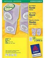 AVERY ZWECKFORM - Avery L3415 - Weiß - 40 mm rund 2400 Stck. (100 Bogen x 24)