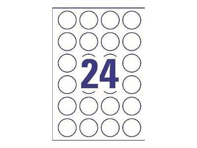 AVERY ZWECKFORM - Avery L3415 - Weiß - 40 mm rund 2400 Stck. (100 Bogen x 24)