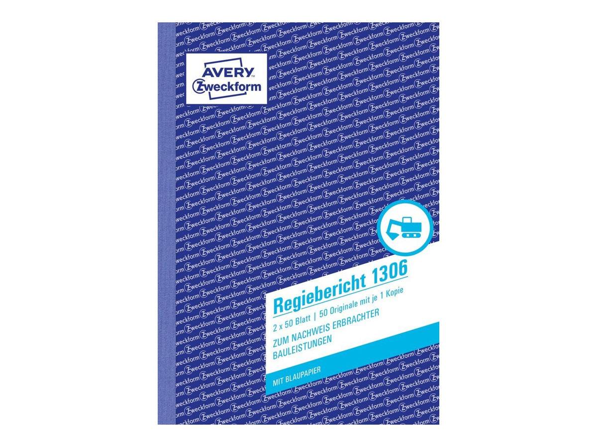 Avery Zweckform - Regiebericht - 50 Blatt - A5