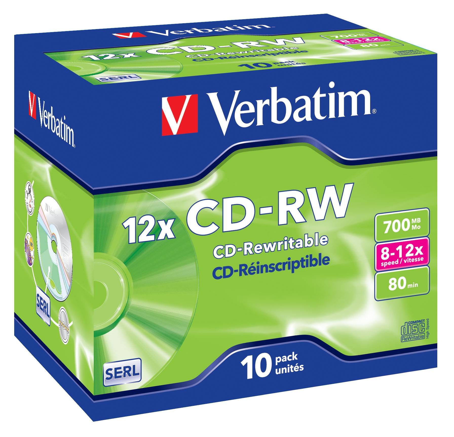 Verbatim DataLifePlus - 10 x CD-RW - 700 MB (80 Min)