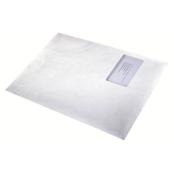Tyvek Versandtasche 00067176 C4 55g mit Fenster haftklebend weiß 20 Stück