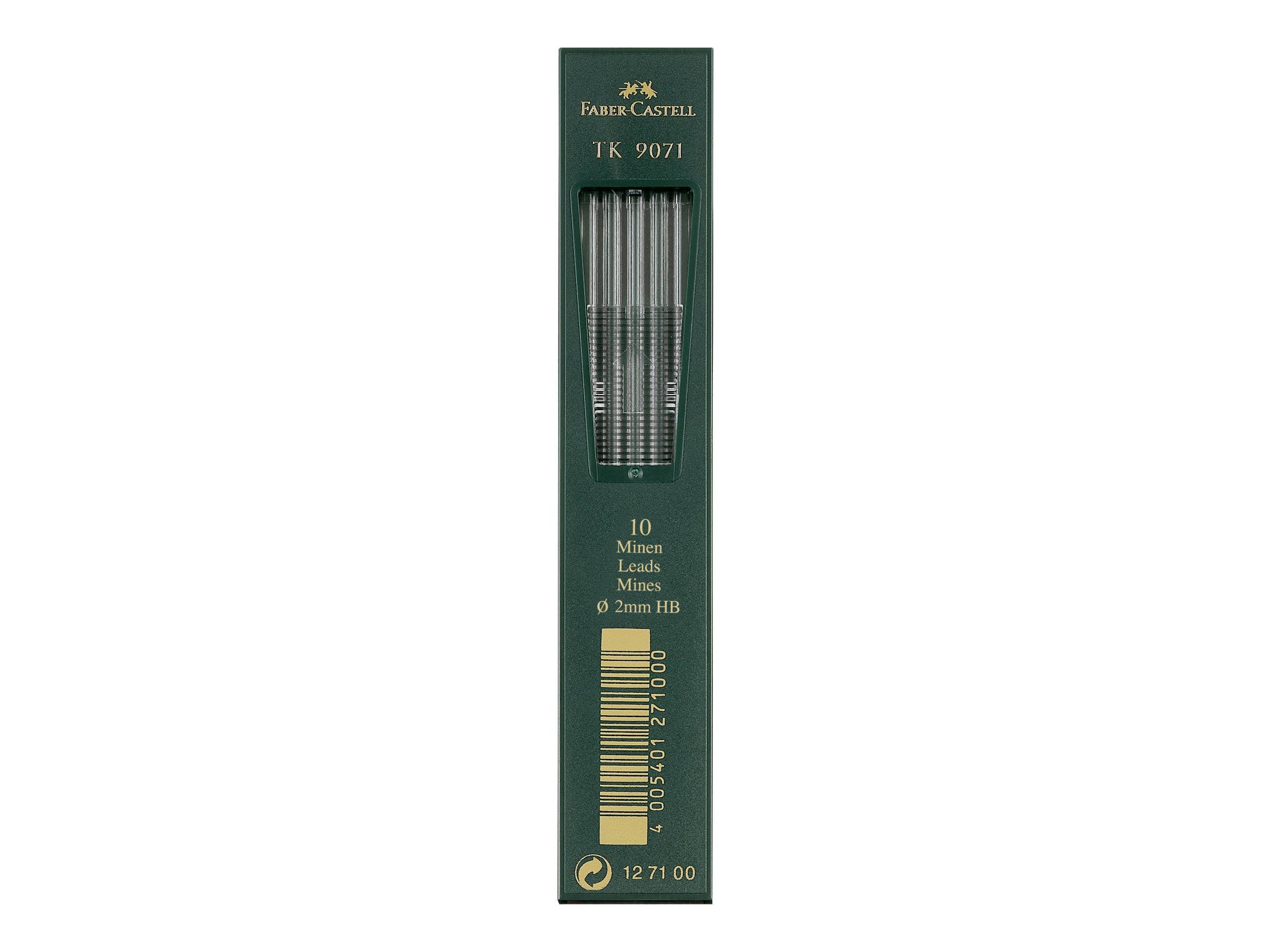 FABER-CASTELL TK 9071 - Bleistiftmine - HB - Intense Black - 2 mm (Packung mit 10)