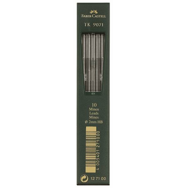 FABER-CASTELL TK 9071 - Bleistiftmine - HB - Intense Black - 2 mm (Packung mit 10)