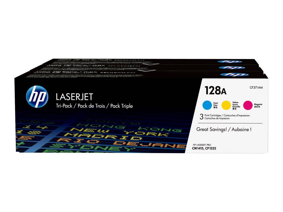 HP 128A - 3er-Pack - Gelb, Cyan, Magenta - Original - LaserJet - Tonerpatrone (CF371AM)