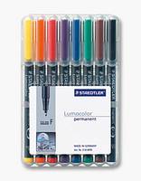 Staedtler 318 WP8, Schwarz, Blau, Braun, Grün, Orange, Rot, Violett, Gelb, Schwarz, Transparent, Polypropylen (PP), 0,6 mm, 8 Stück(e)