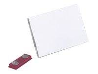 DURABLE - Namensschild - für 54 x 90 mm - Magnet - durchsichtig (Packung mit 25)