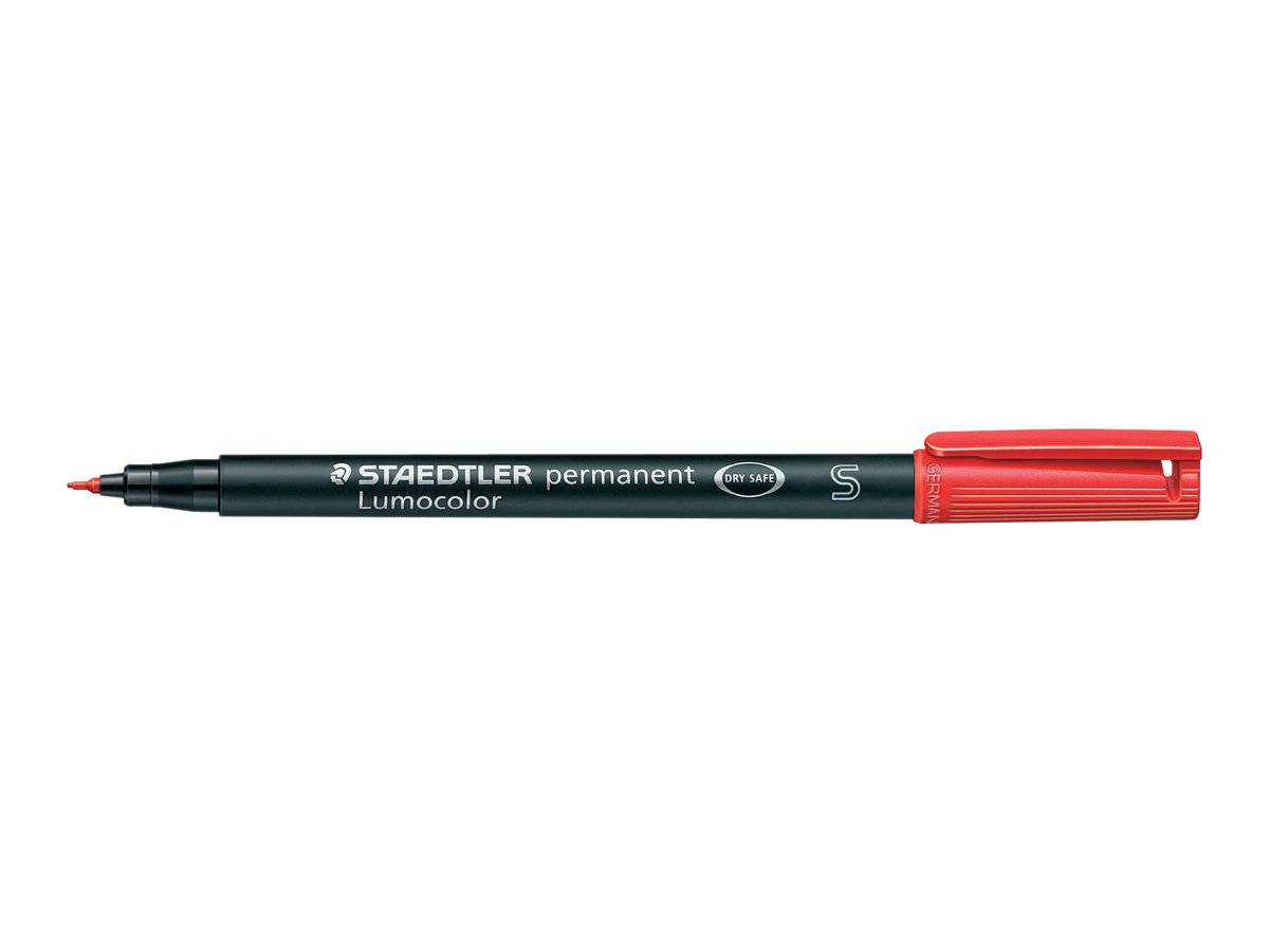 STAEDTLER Lumocolor 313 - Marker - permanent - Schwarz, Rot, Blau, Grün - 0.4 mm - extrafein (Packung mit 4)