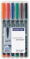 Staedtler 317 WP6, Schwarz, Blau, Braun, Grün, Orange, Rot, Schwarz, Transparent, Polypropylen (PP), 1 mm, 6 Stück(e)