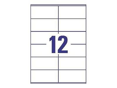 Avery Zweckform 3424 - Weiß - 48 x 105 mm 2400 Etikett(en) (200 Bogen x 12)