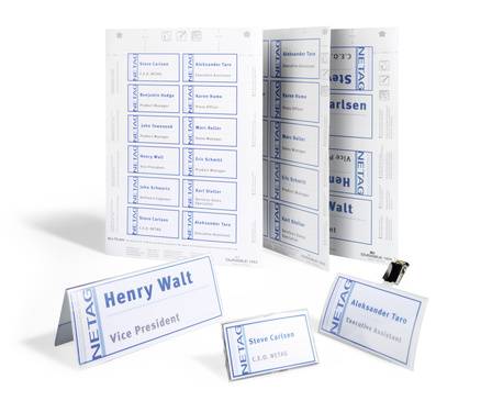 DURABLE - Weiß - 60 x 90 mm - 150 g/m² - 160 Karte(n) (20 Bogen x 8)