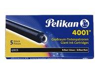 Pelikan 4001 GTP/5 - Tintenpatrone - Brilliant Black (Packung mit 5)