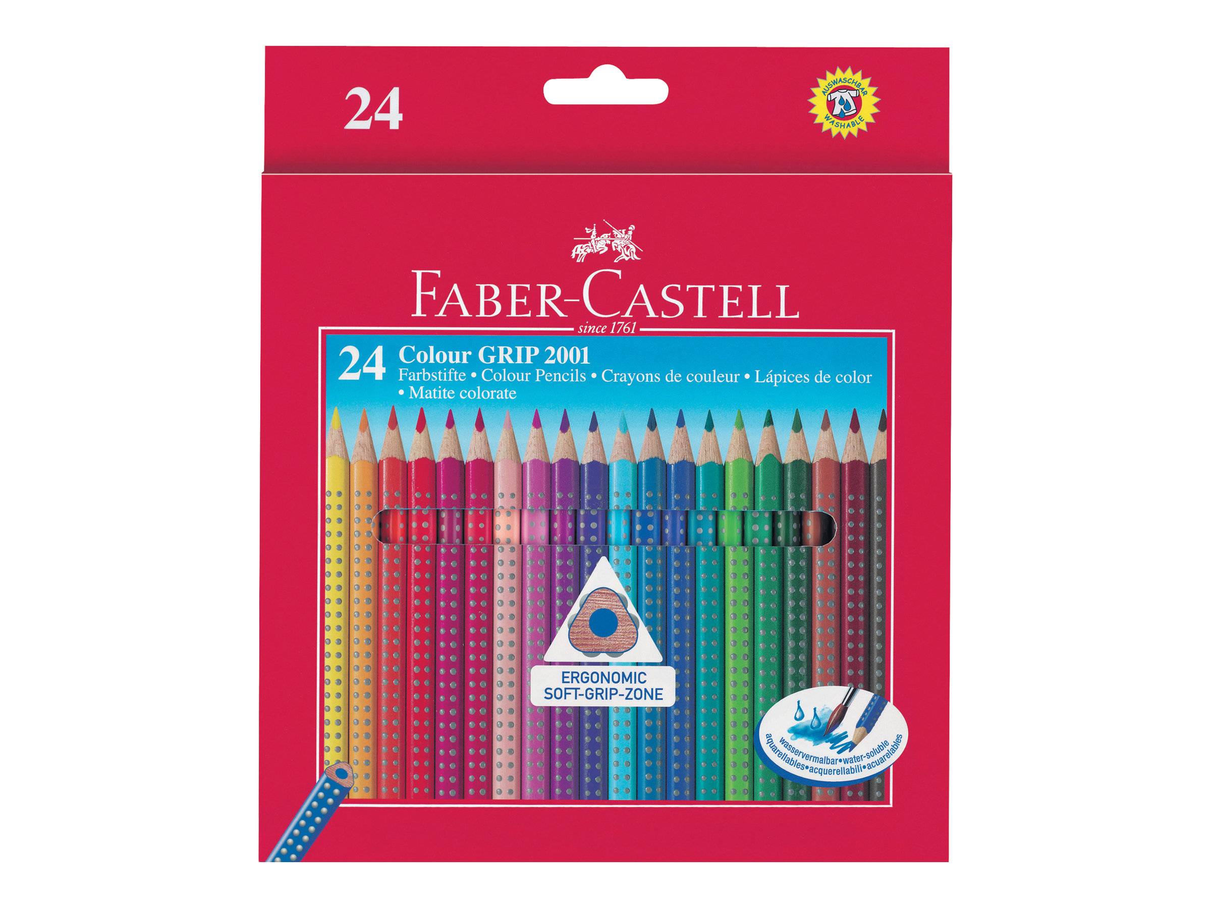 FABER-CASTELL GRIP 2001 - Farbstift - gemischte Farben (Packung mit 24)
