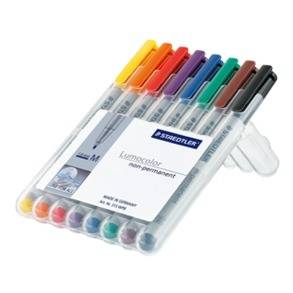 Staedtler Lumocolor 315, Silber, Polypropylen (PP), Schwarz, Blau, Braun, Grün, Orange, Violett, Rot, Gelb, 1 mm, 8 Stück(e)