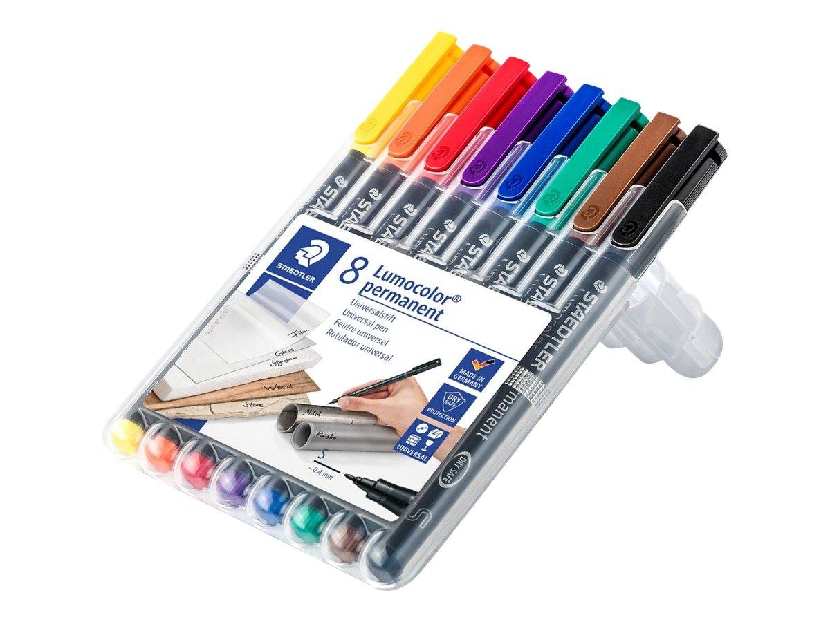 STAEDTLER Lumocolor 313 - Marker - permanent - für Overhead-Projektor-Folien - gemischte Farben - 0.4 mm - extrafein (Pa