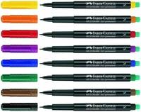 Faber-Castell MULTIMARK 1523 - Marker - permanent - 0.4 mm - extrafein - mit Radierer (Packung mit 4)