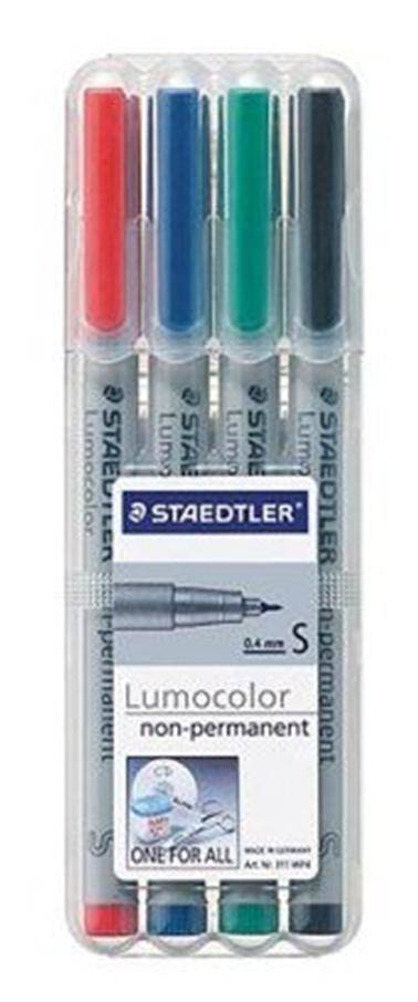 Staedtler 311 WP4, 4 Stück(e), Schwarz, Blau, Grün, Rot, Grau, Polypropylen (PP), 0,4 mm