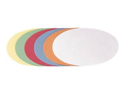 FRANKEN - Moderationskarte - Oval - 11 x 19 cm - weiß, Gelb, Rot, grün, orange, Hellblau (Packung mit 500)