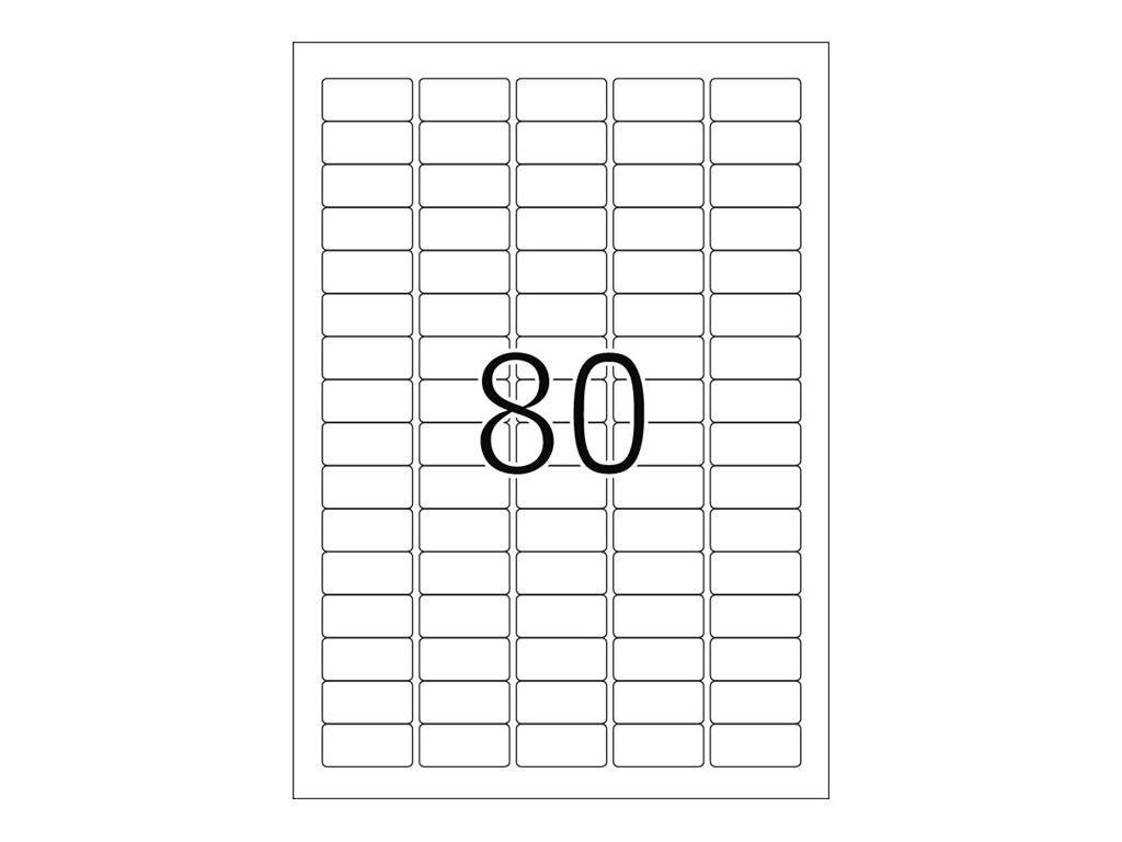 HERMA Special - Papier - matt - extra stark selbstklebend - weiß - 35.6 x 16.9 mm 2000 Etikett(en) (25 Bogen x 80)