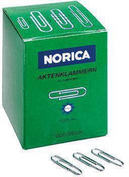 NORICA Büroklammer 2210 24mm Metall glatt verzinkt 1.000 St./Pack.