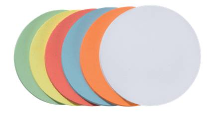 FRANKEN - Moderationskarte - Kreis - Durchmesser: 14 cm - weiß, Gelb, Rot, grün, orange, Hellblau (Packung mit 500)
