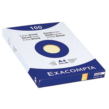 Exacompta Karteikarte 10326E DIN A4 blanko gelb 100 St./Pack. - Artikel: 144075510