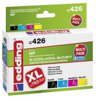Edding EDD-426, Tinte auf Pigmentbasis, Schwarz, Cyan, Magenta, Gelb, HP, Multi pack, HP Officejet 6100 / 6600 / 7110wf