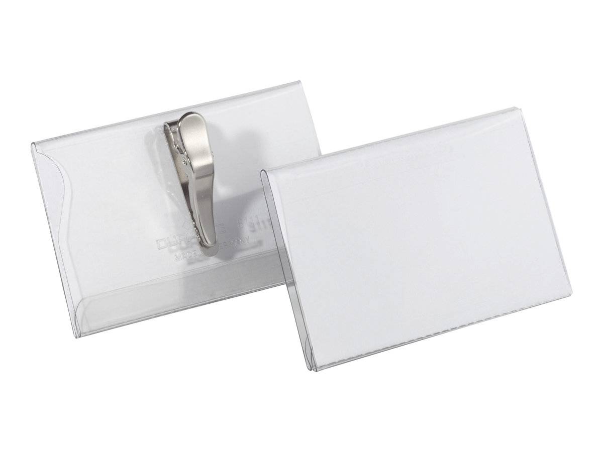 DURABLE - Namensschild - für 54 x 90 mm - Clip - durchsichtig (Packung mit 25)