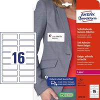 Avery Zweckform - Acetatseide - entfernbarer Klebstoff - weiß - 88.9 x 31 mm 320 Etikett(en) (20 Bogen x 16)