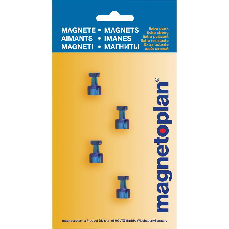 magnetoplan Magnet-Memohalter, Durchmesser: 11 mm, blau