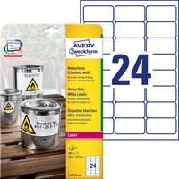 AVERY ZWECKFORM - Avery Heavy Duty Laser Labels - Polyester - 63.5 x 33.9 mm 480 Etikett(en) (20 Bogen x 24)