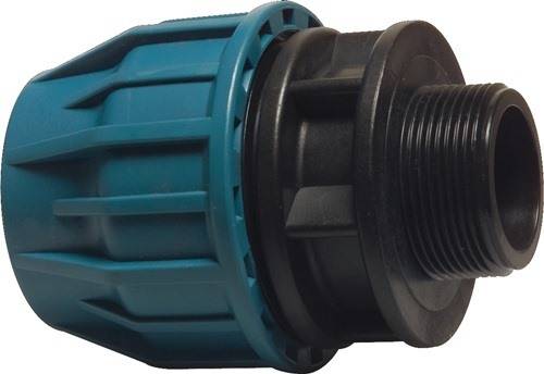 MEGA 706226 Klemmkupplung Jason 25 mm x 1 Zoll PP Klemm x Außengewinde DVGW