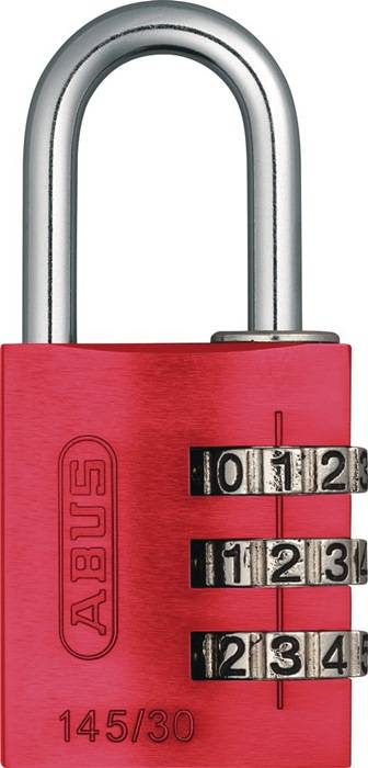 Zahlenvorhangschloss 145 Schlosskörper-B.31,5mm Alu.rot Zahlenroll.3 ABUS