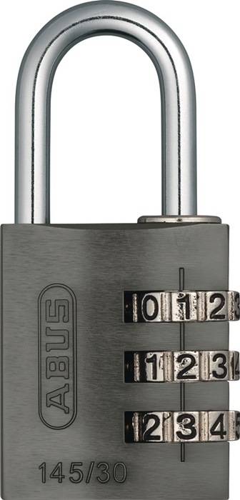Zahlenvorhangschloss 145 Schlosskörper-B.31,5mm Alu.Titanium Zahlenroll.3 ABUS
