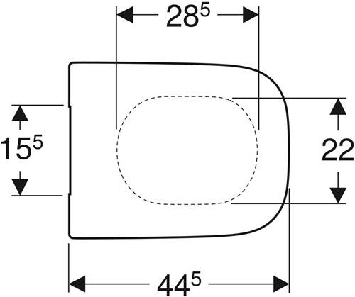 Geberit WC-Sitz 500689011 Renova Plan Bef. von oben, für WC teilgeschl. Form