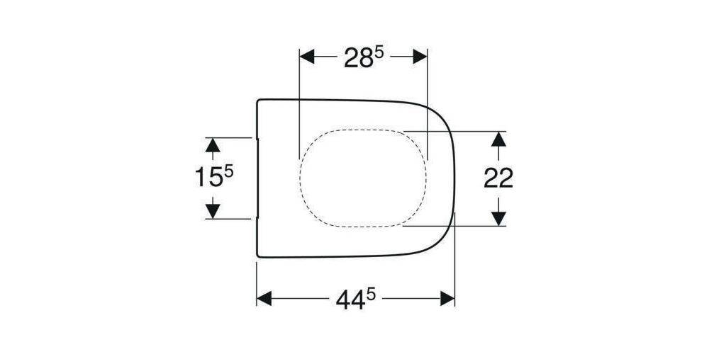 Geberit WC-Sitz RENOVA PLAN eckiges Design ohne Absenkautomatik weiß