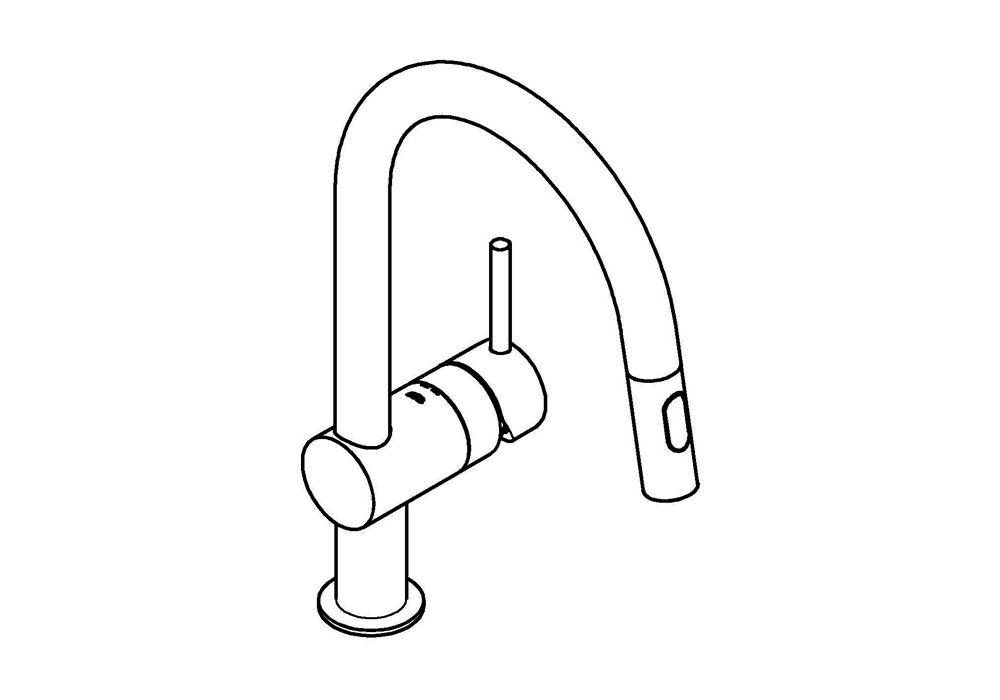 GROHE EH-Spültischbatterie Minta 1/2Zoll C-Auslauf ha graph gebü hard