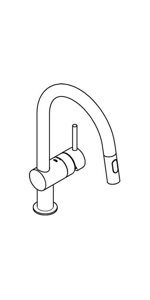 GROHE EH-Spültischbatterie Minta 1/2Zoll C-Auslauf ha graph gebü hard