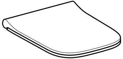 Geberit WC-Sitz SMYLE Square Sandwichform m Absenkauto u Qu-Rel. weiß