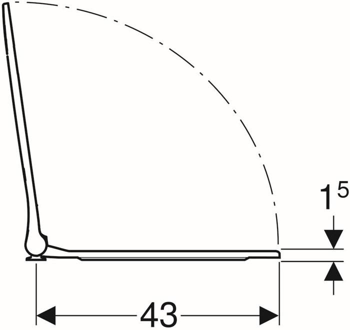 Geberit WC-Sitz SMYLE Square Sandwichform m Absenkauto u Qu-Rel. weiß