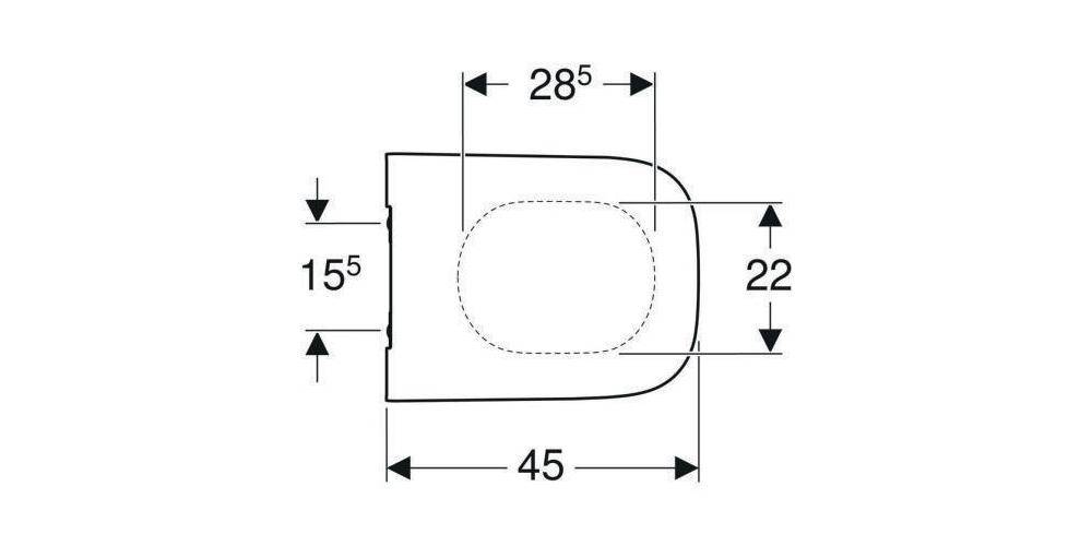 Geberit WC-Sitz SMYLE Square m Absenkautomatik und Quick-Release weiß