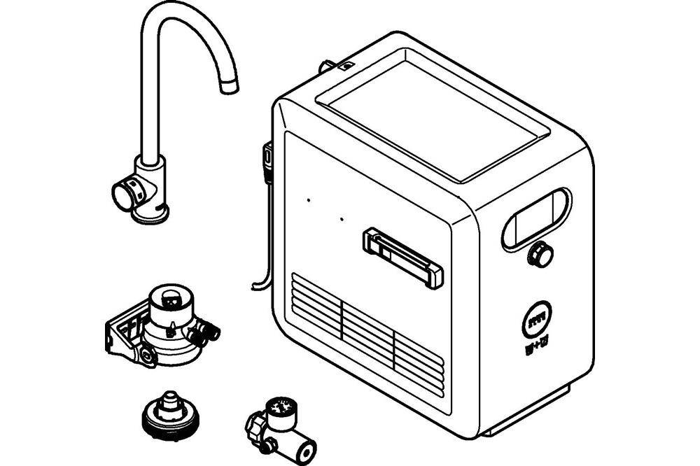 GROHE Mono StarterKit Blue Professional C-Auslauf chr chrom