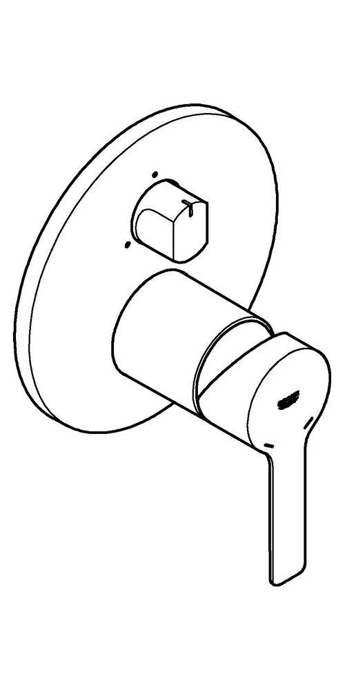 GROHE Einhandbatterie Lineare m 3-Wege-Umstellung chr chrom