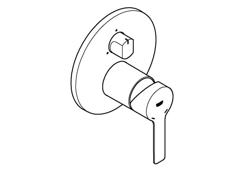 GROHE Einhandbatterie Lineare m 3-Wege-Umstellung chr chrom