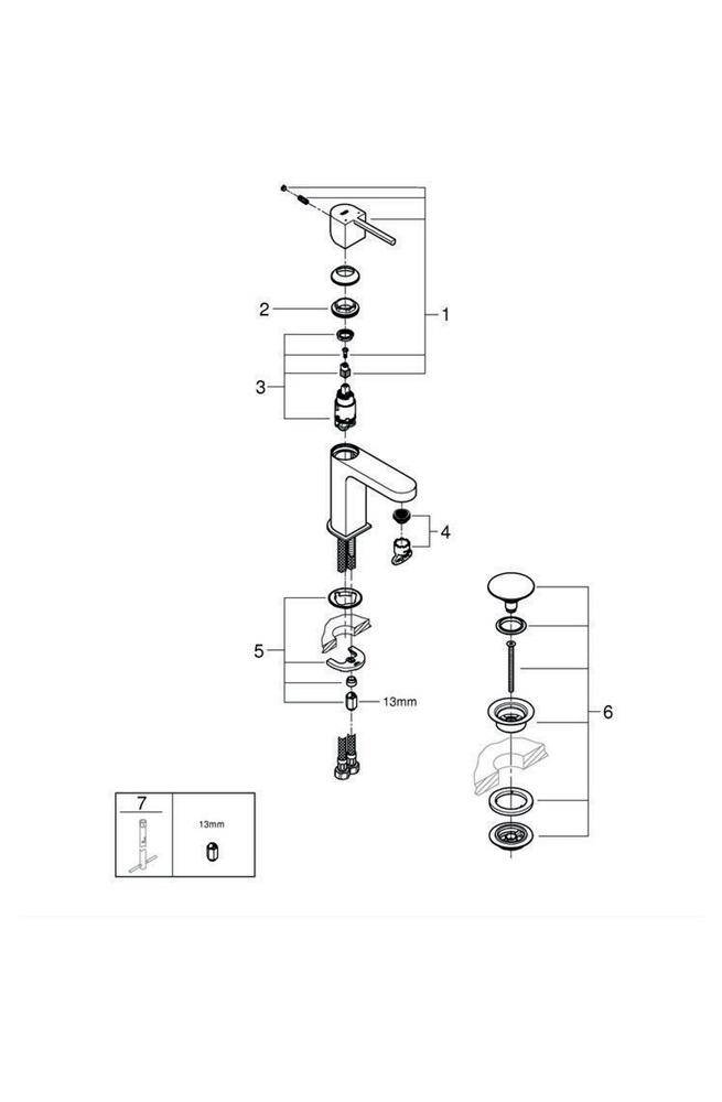 GROHE EH-Waschtischbatterie Plus 1/2Zoll S-Size chr chrom