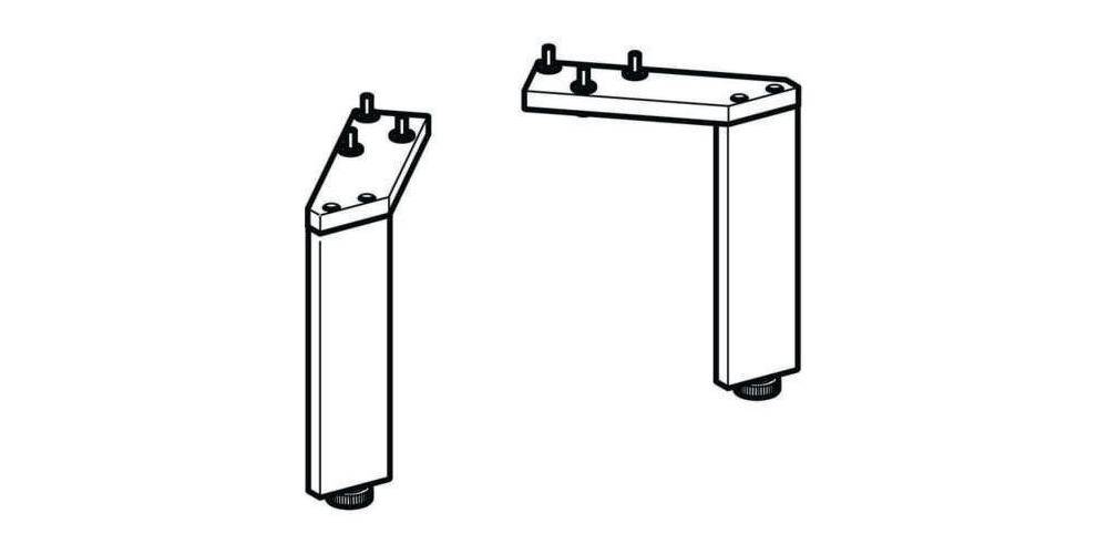 Geberit Möbelfuß SMYLE Square 2 Stück, verchromt Höhe 151 - 154mm