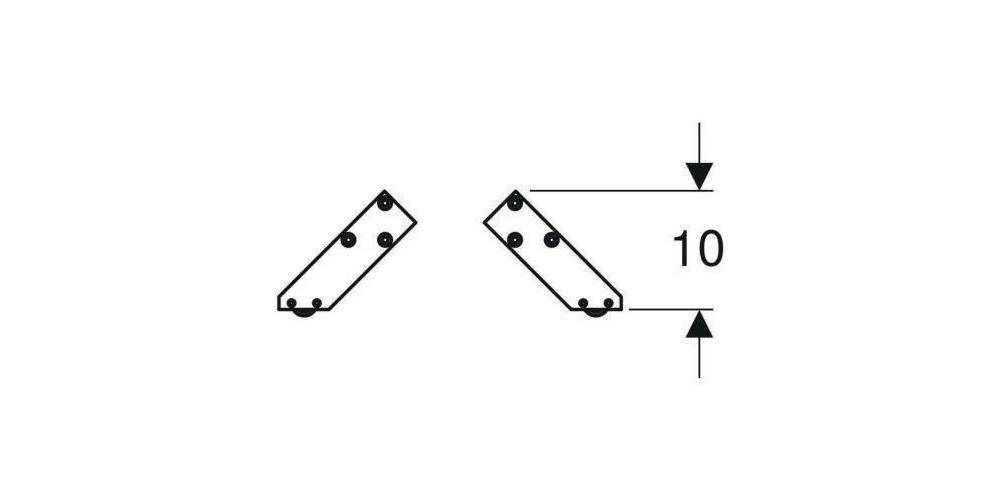 Geberit Möbelfuß SMYLE Square 2 Stück, verchromt Höhe 151 - 154mm