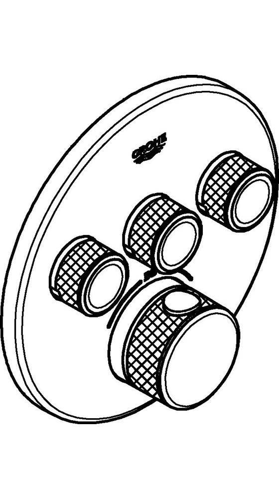 GROHE Thermostat Grohtherm SmartControl rd 3 ASV ha graph gebü hard