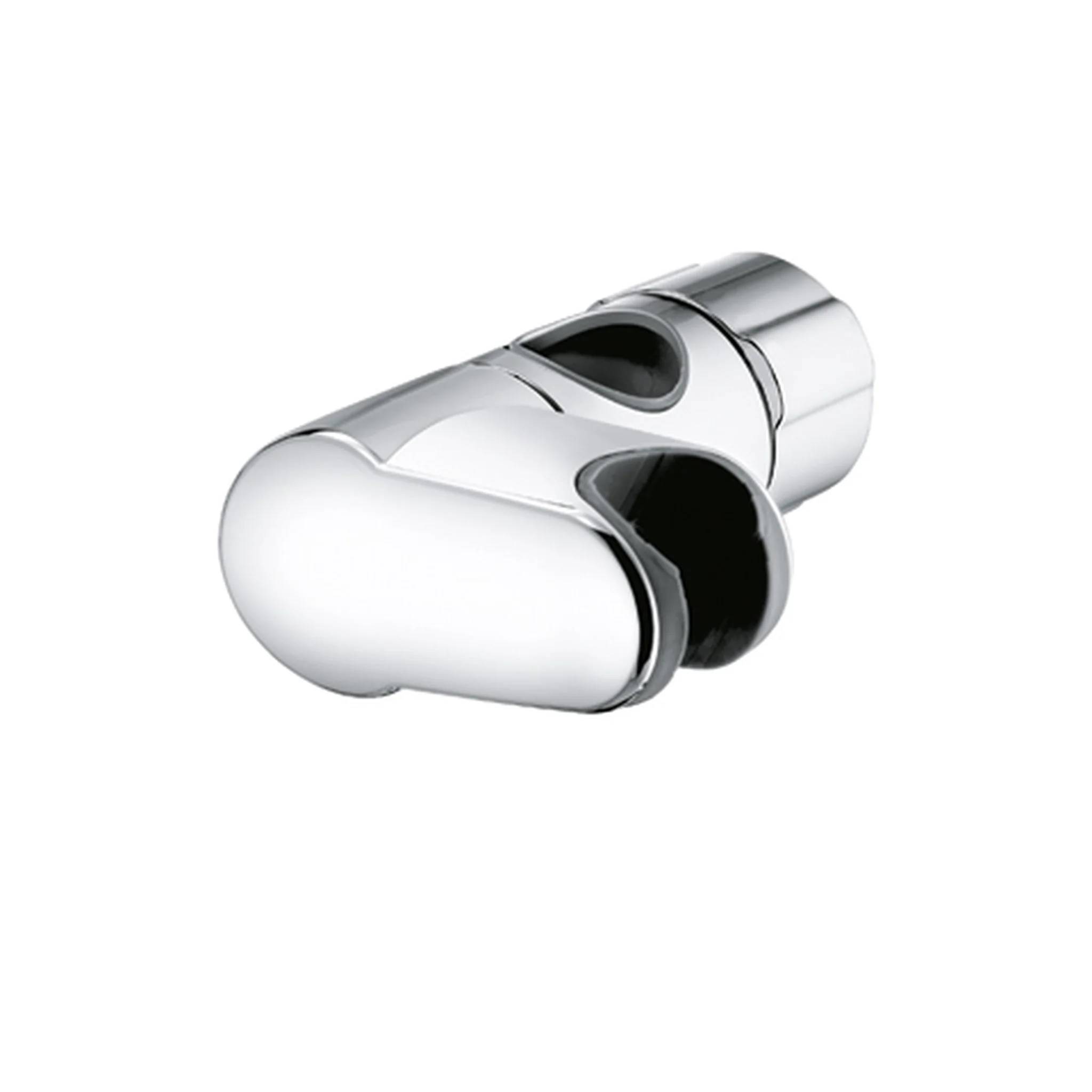 Chromehängehalter für Handbrause oder Wandmontage auf weißem Hintergrund.