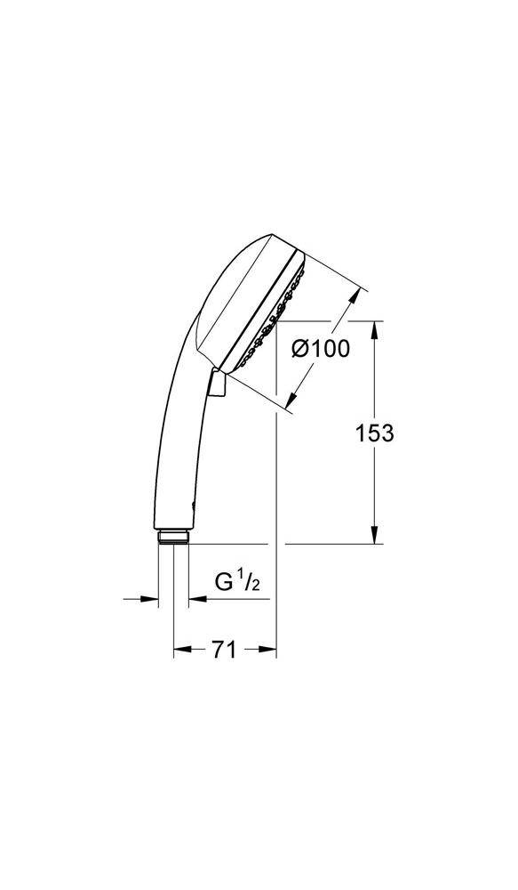 GROHE Handbrause TEMPESTA COSMOPOLITAN 100 100mm chr chrom