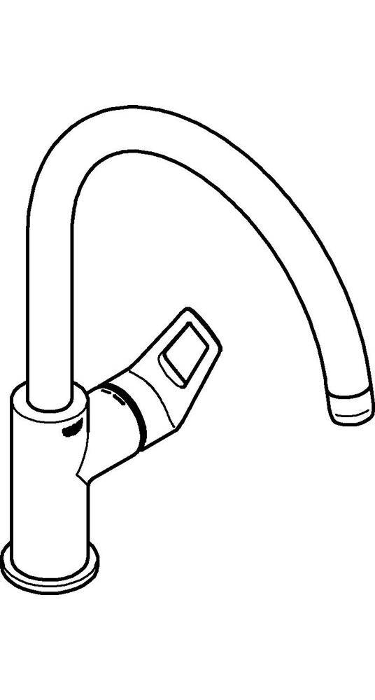 GROHE Einhand-Spültischarmatur BAULOOP 1/2Zoll ho Ala chr